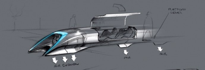 Boceto del Hyperloop