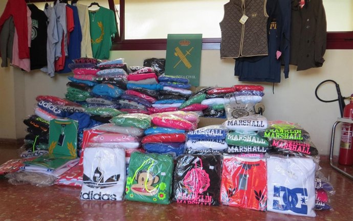 Prendas de ropa incautadas