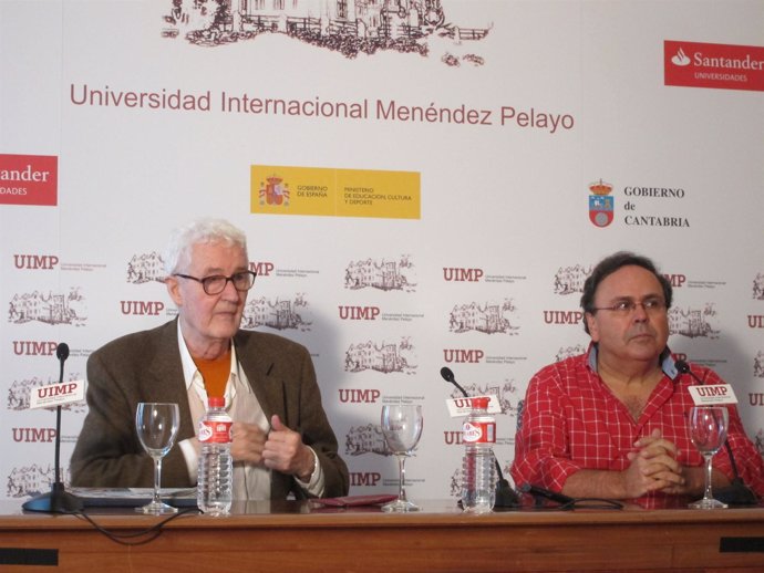 Félix Grande y José Martínez en la UIMP