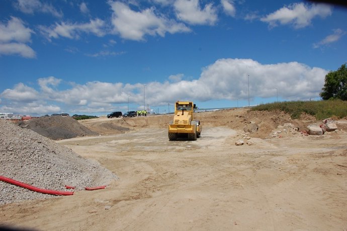 Obras de una carretera en Colmenar Viejo