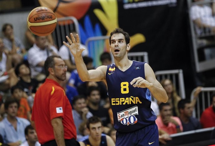 José Manuel Calderón, en el España-Polonia