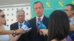 El secretario de Estado de Seguridad, Francisco Martínez, en Bollullos (Huelva)