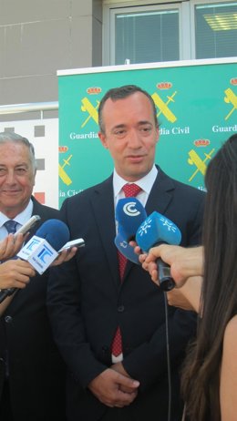 El secretario de Estado de Seguridad, Francisco Martínez, en Bollullos (Huelva).