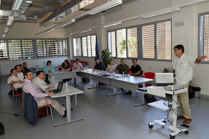 Reunión del grupo de investigación en el campus de Tudela