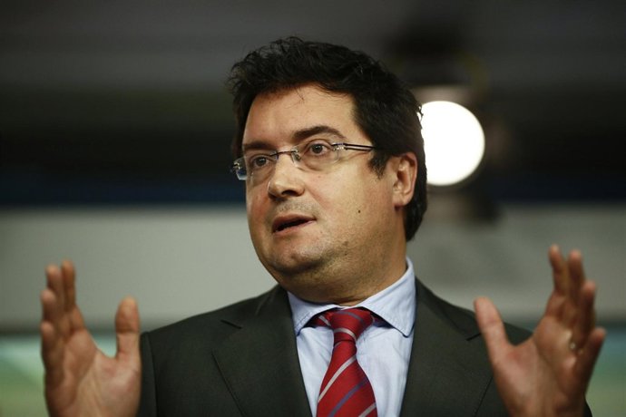 Oscar López en la sede del PSOE en Ferraz