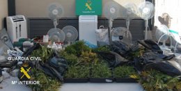 El material incautado en la operación