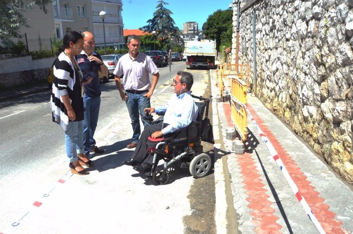 Obras de mejora de la accesibilidad en la calle del Rocío
