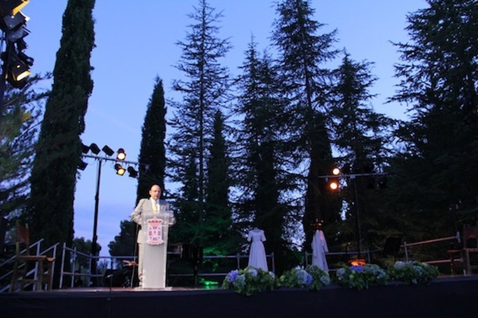 El presidente de la Diputación, Sebastián Pérez, en los actos conmemorativos