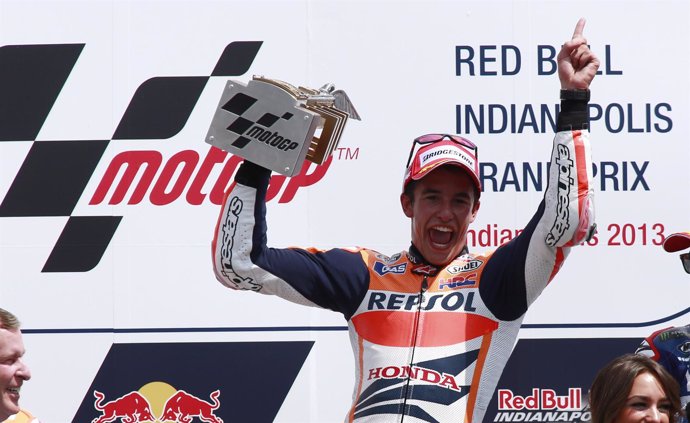 El piloto español de MotoGP Marc Márquez gana en Indianápolis