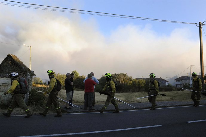 Incendio en Vilamarín (Ourense)