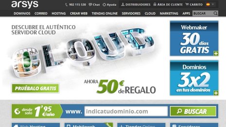 Página web Arsys