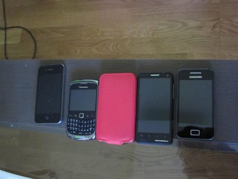 Teléfonos móviles.