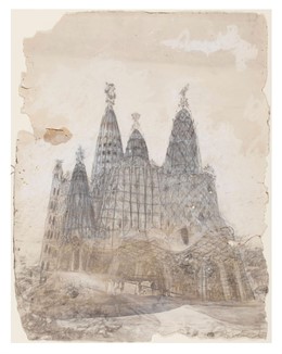 Dibujo Del Exterior De La Colonia Güell