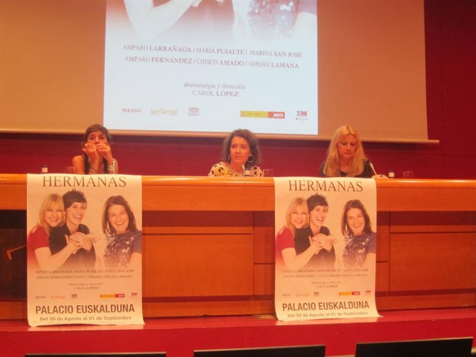 Las actrices protagonistas de la obra "Hermanas"