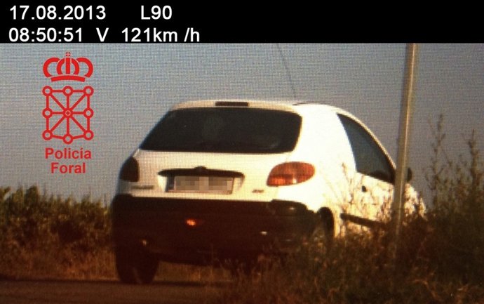Imagen de radar del vehículo que conducía el conductor imputado.