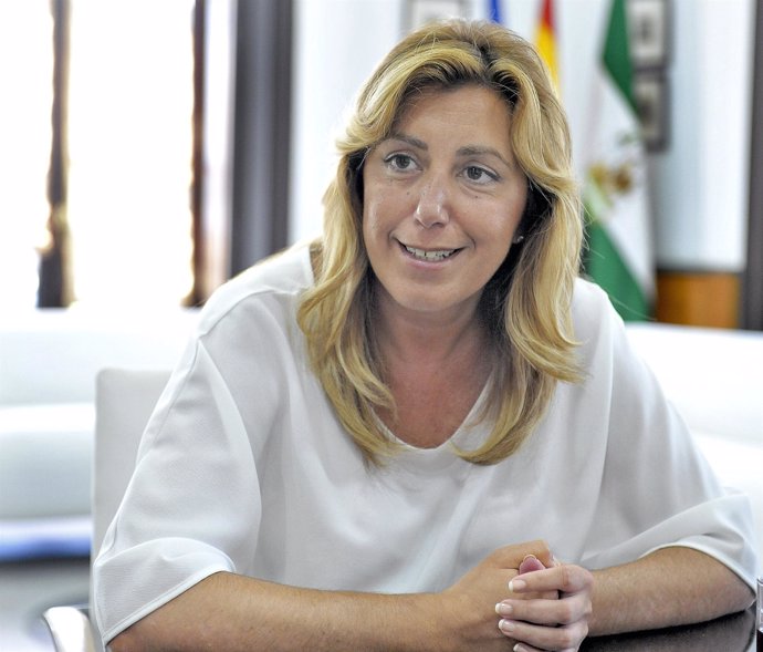 Susana Díaz, durante la entrevista