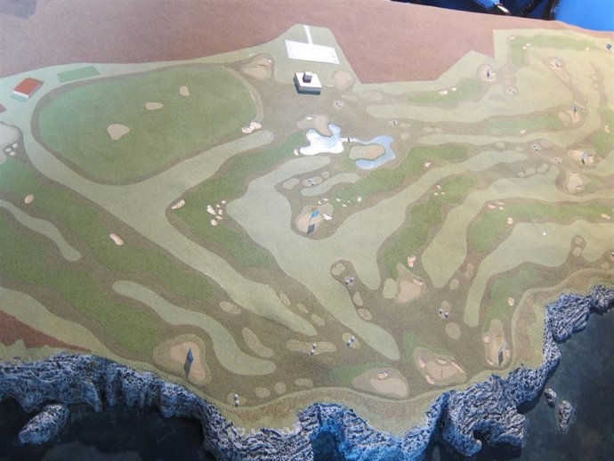 Maqueta del campo de golf Parque Litoral Norte