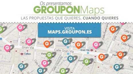 Groupon lanza Groupon Maps, un servicio de búsqueda de ofertas por ubicación