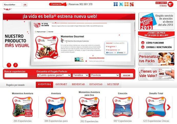 Web de 'La Vida es bella'