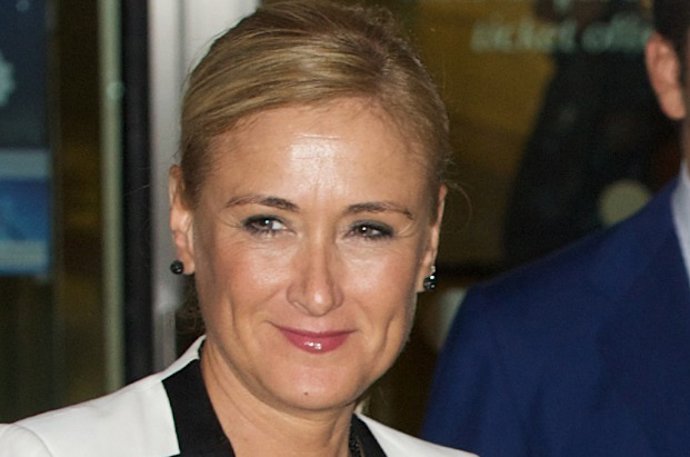 MADRID, SPAIN - OCTOBER 09:  (L-R) Cristina Cifuentes, Queen Sofia of Spain and 