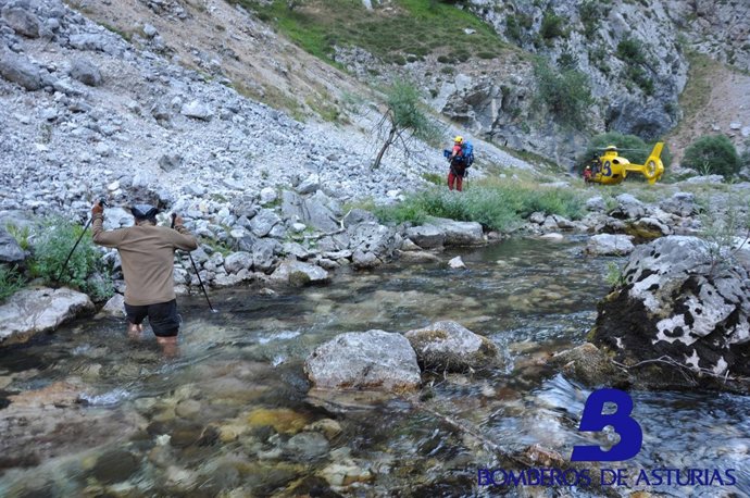 Momento del rescate.