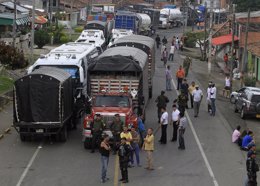 Paro y protestas de cafeteros, agricultores y camioneros en Colombia