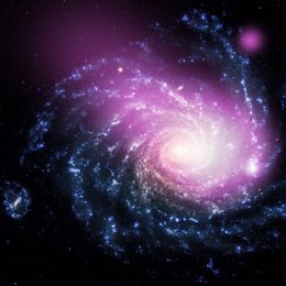 IMagen de la nube de gas provocada por el choque entre dos galaxias