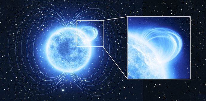 Campo magnético detectado con un telescopio de la ESA