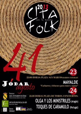 Cartel de la 41 Cita con la Música Folk de Jódar.