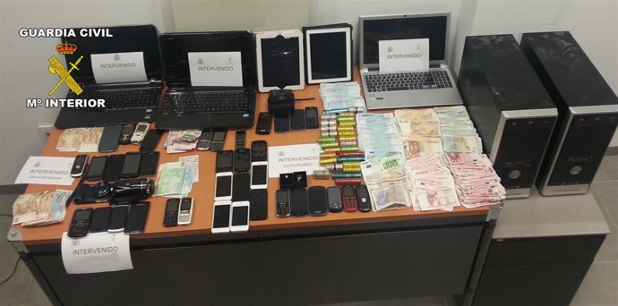 Efectos incautados en la Operación Fressi