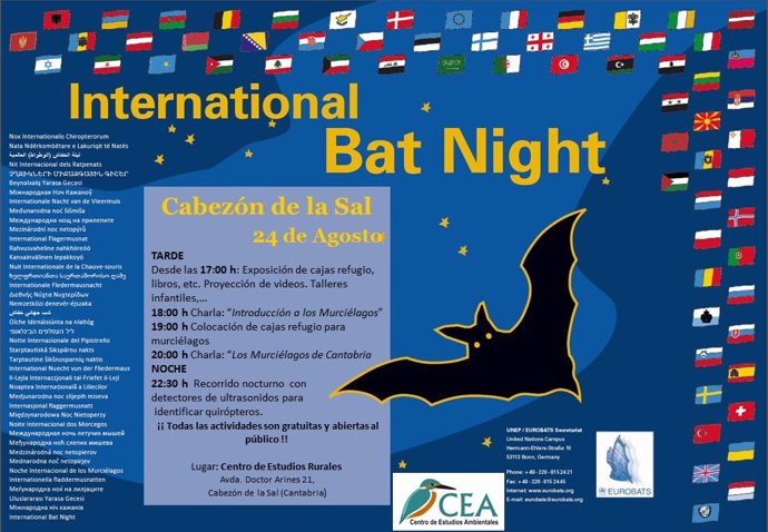 Poster Noche Internacional de los Murciélagos