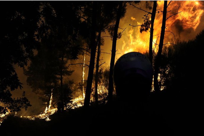 Incendio en Velle, Ourense.