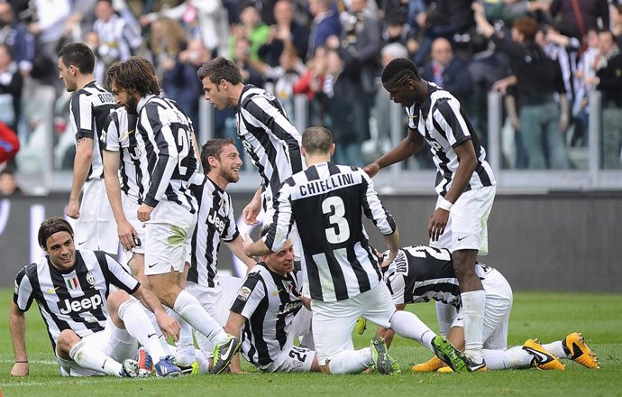 La Juventus celebra un gol