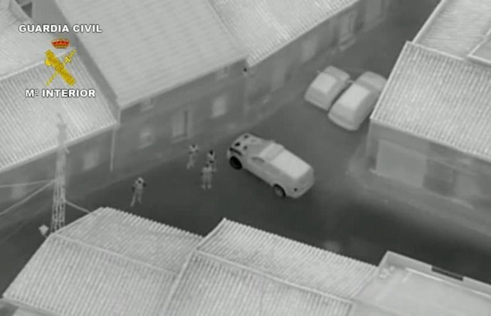 Operativo de la Guardia Civil en Nerva. 