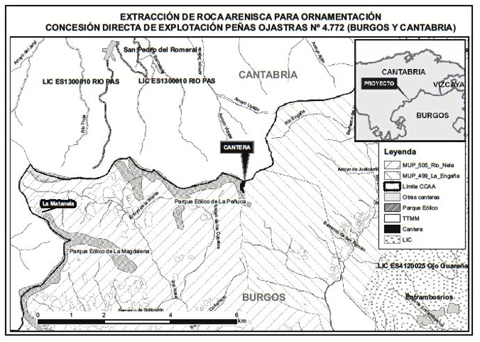 Plano de ubicación del proyecto informado desfavorablemente