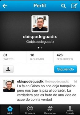 Cuenta de Twitter del obispo de Guadix