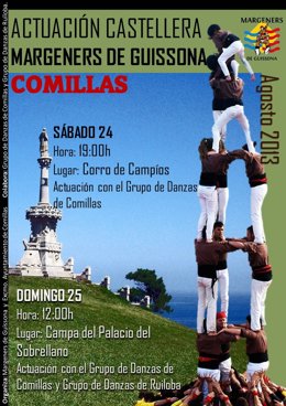 Cartel Castells en Comillas 