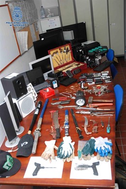 Objetos decomisados en la Operación Moon