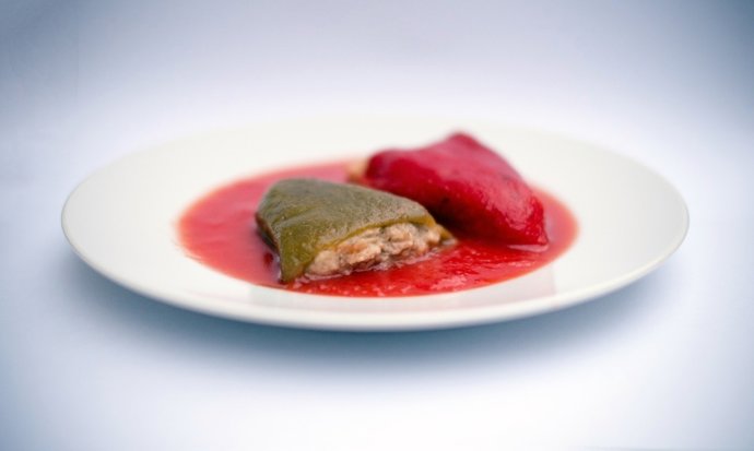 Pimiento del piquillo rellena de chanquete, conservera Vigo