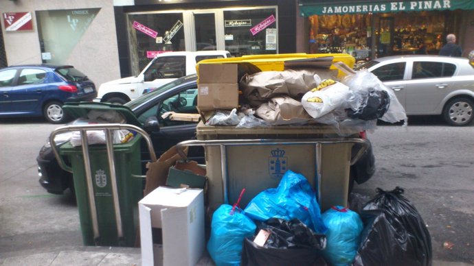 Basura en un barrio de A Coruña