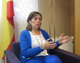 Milagros Marcos durante la entrevista.