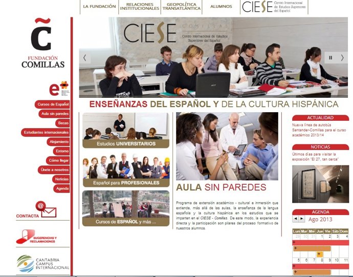 Web Fundación Comillas