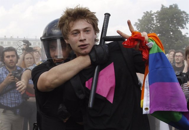 Detenidos en Rusia, propaganda gay