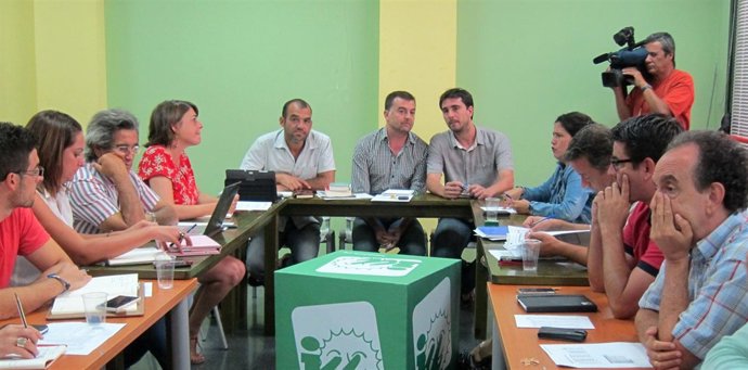 Reunión de IULV-CA en su sede de Sevilla.