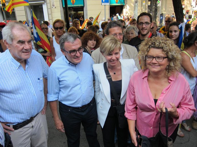 Ernest Maragall, Àngel Ros, Pia Bosch y Marina Geli