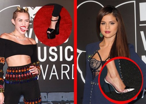 Los tacones de Miley Cyrus, Selena Gomez o Taylor Swift