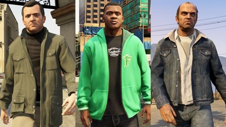 Michael, Franklin y Trevor, personajes de GTA V
