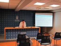 Óscar Mata en la rueda de prensa