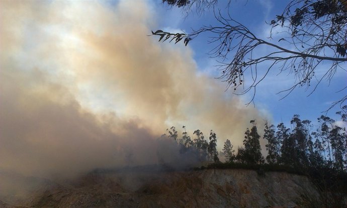 Incendio en Vista Alegre, Santiago de Compostela, agosto 2013