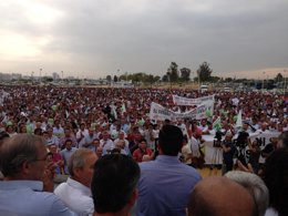 Manifestación de los regantes del Condado. 